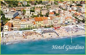 La posizione dell'Hotel Giardino a Celle Ligure